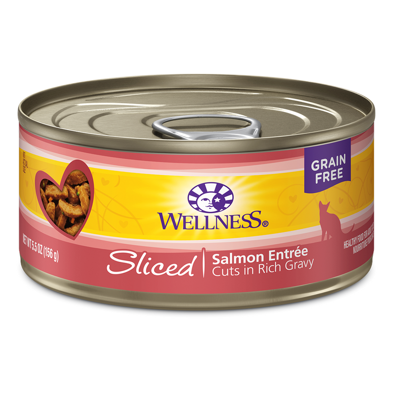 Wellness Cat Grain Free Sliced Salmon Entree 5.5oz