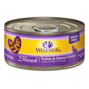Wellness Cat Complete Health Sliced: Turkey & Salmon Dinner Grain-Free Canned Cat Food 5.5oz