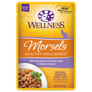 Wellness Healthy Indulgence Morsels: Chicken & Chicken Liver in Sauce Grain-Free Pouch Cat Food 3oz