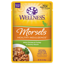 Wellness Healthy Indulgence Morsels: Chicken & Turkey in Sauce Grain-Free Pouch Cat Food 3oz