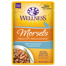 Wellness Healthy Indulgence Morsels: Turkey & Duck in Sauce Grain-Free Pouch Cat Food 3oz