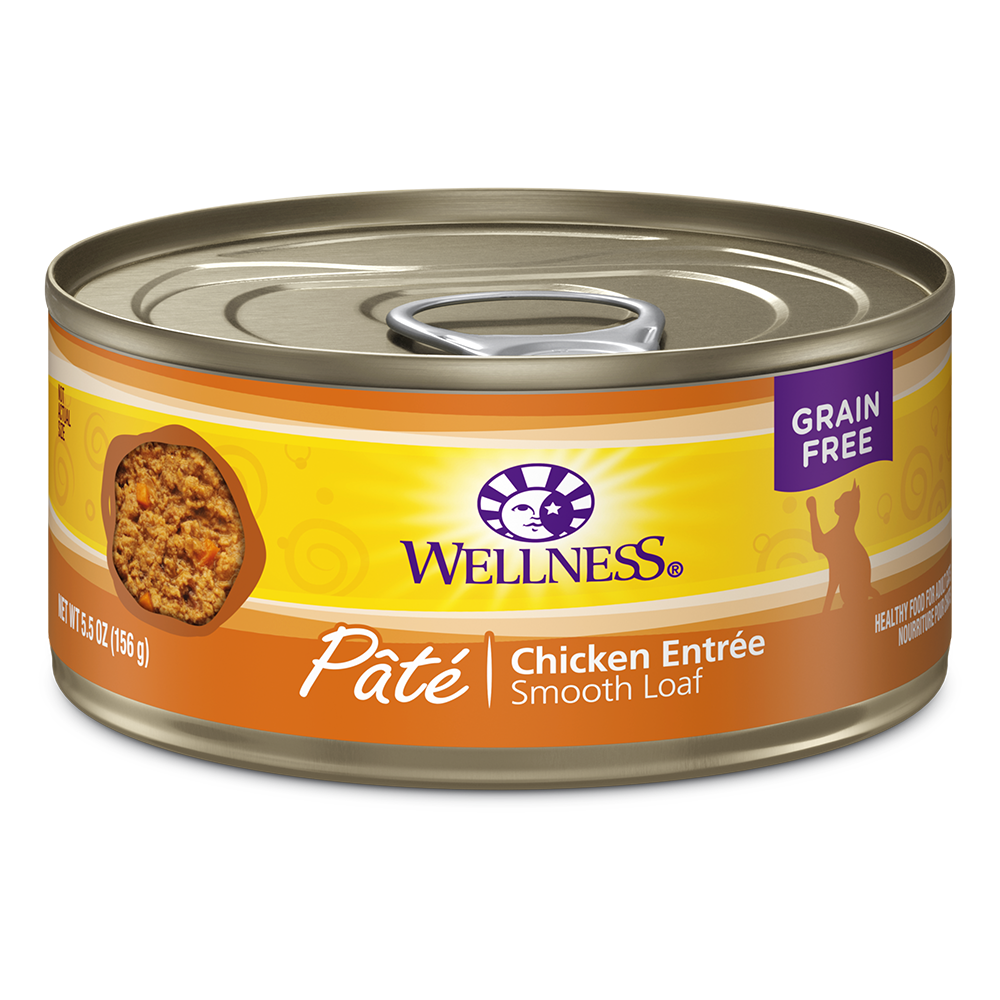 Wellness Cat Complete Health Pate Chicken Entree Grain-Free Canned Cat Food 5.5oz