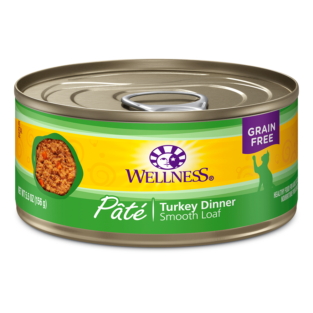 Wellness Cat Complete Health Pate Turkey Grain-Free Canned Cat Food 5.5oz
