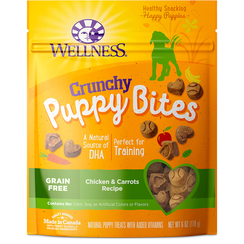 Wellness Crunchy Puppy Bites Chicken & Carrots Recipe 6oz