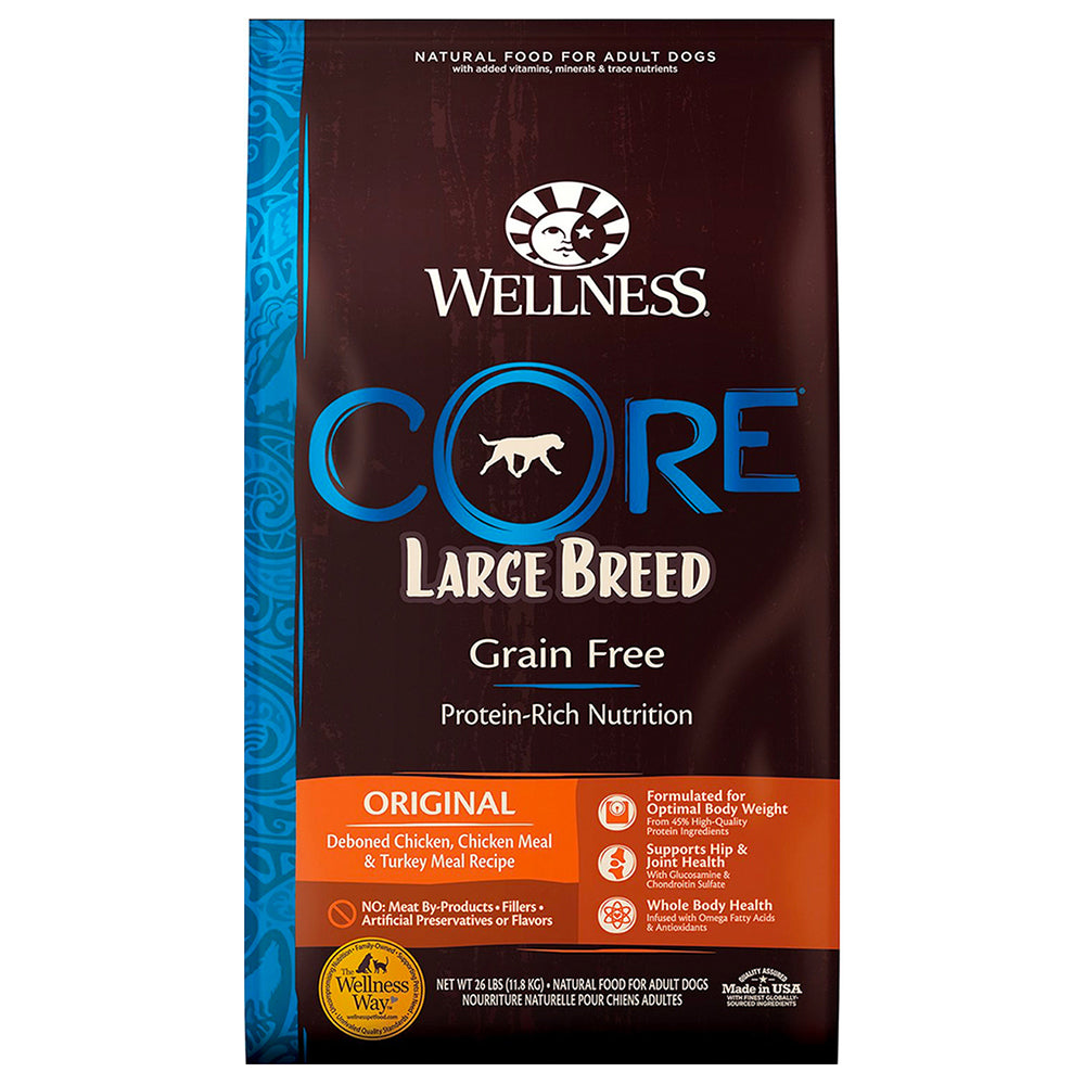 Wellness Dog Core Large Breed Grain-Free Dry Dog Food 24lb