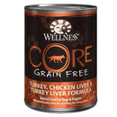Wellness Core Grain-Free Turkey, Chicken Liver & Turkey Liver Canned Dog Food 12.5oz