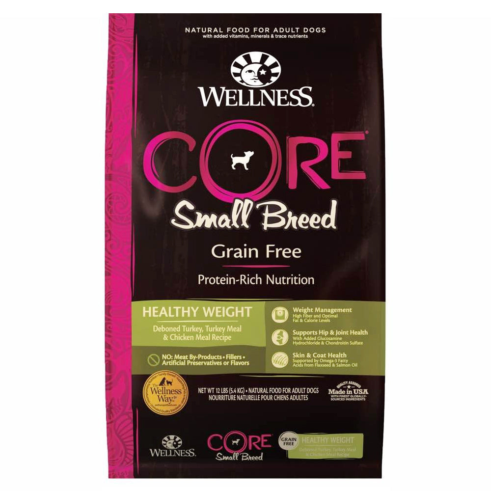 Wellness Dog Core Small Breed Healthy Weight Grain-Free Dry Dog Food 12lb
