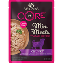 Wellness Dog Core Small Breed Mini Meals: Chunky Chicken & Chicken Liver Entree In Gravy Grain-Free Pouch Dog Food 3oz