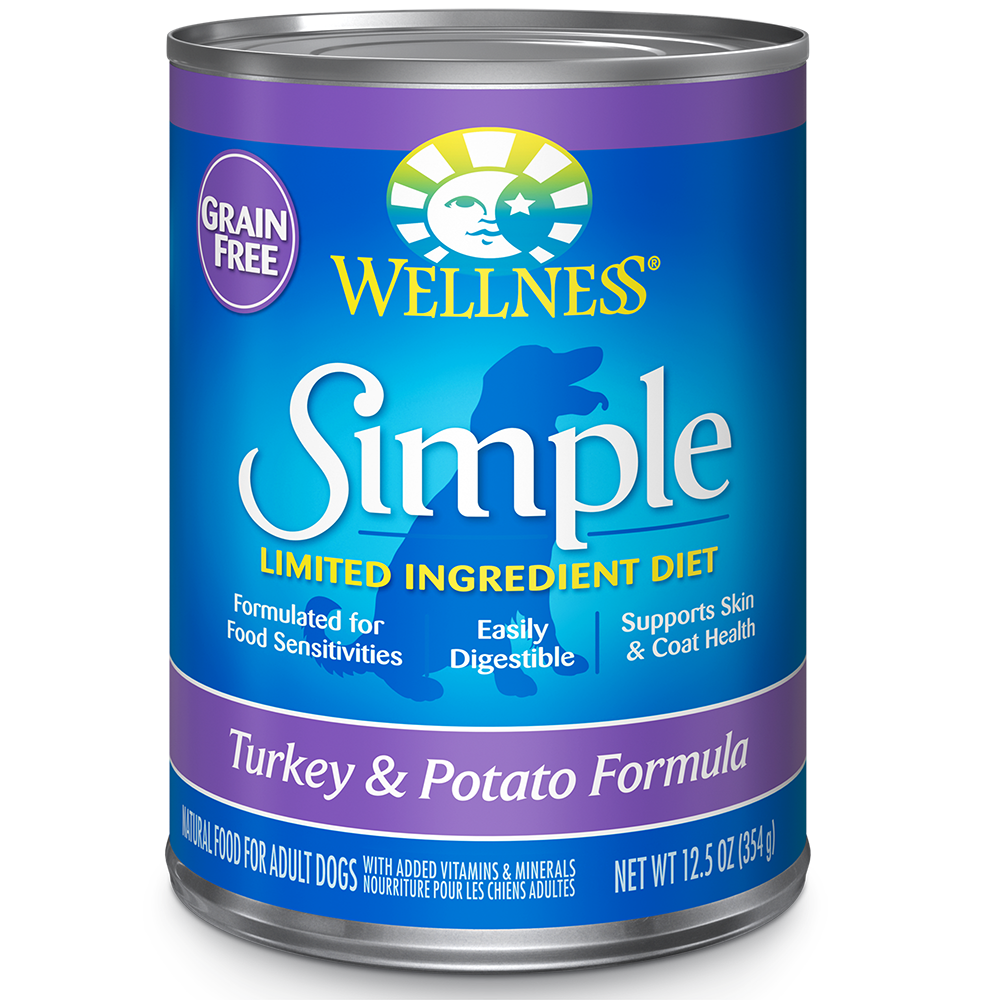 Wellness Dog Simple Turkey & Potato Grain-Free Canned Dog Food 12.5oz