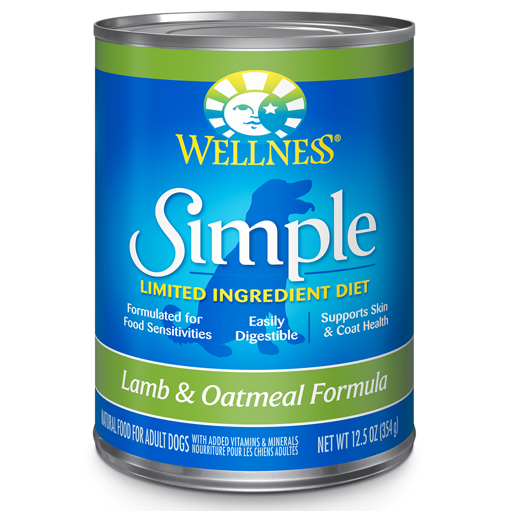 Wellness Dog Simple Lamb & Oatmeal Canned Dog Food 12.5oz