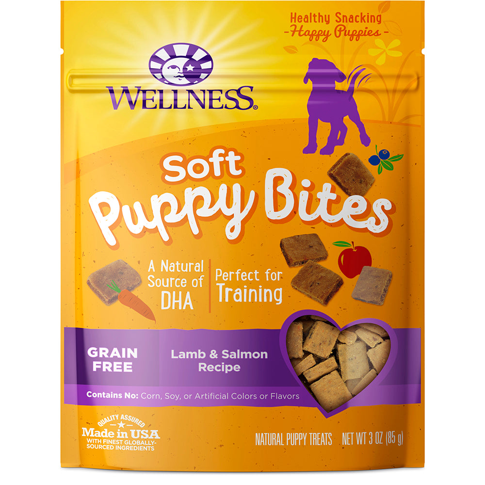 Wellness Soft Puppy Bites Lamb & Salmon Grain-Free Dog Treats 3oz