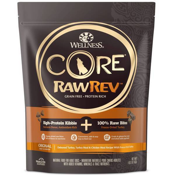 Wellness Dog Core RawRev: Original Grain-Free Dry Dog Food 20lb