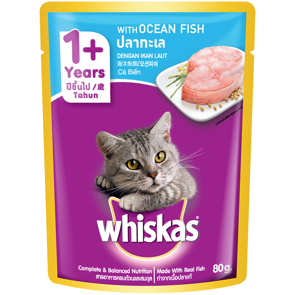 Whiskas Pouch 1+ Years Ocean Fish 80g