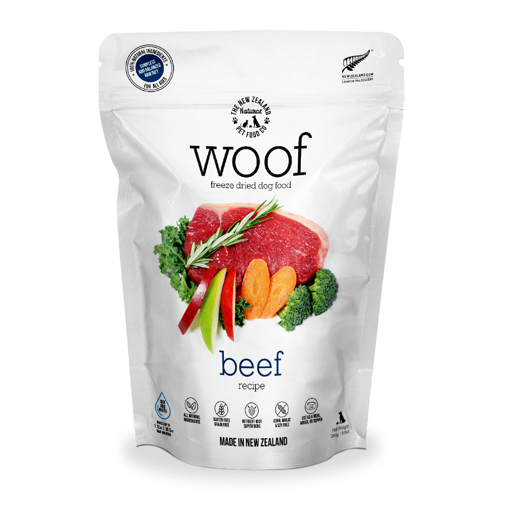 Woof Freeze-Dried Raw Beef Dog Food 280g