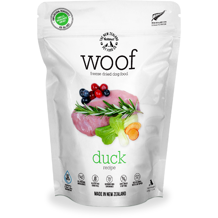 Woof Freeze-Dried Raw Duck Dog Food 280g