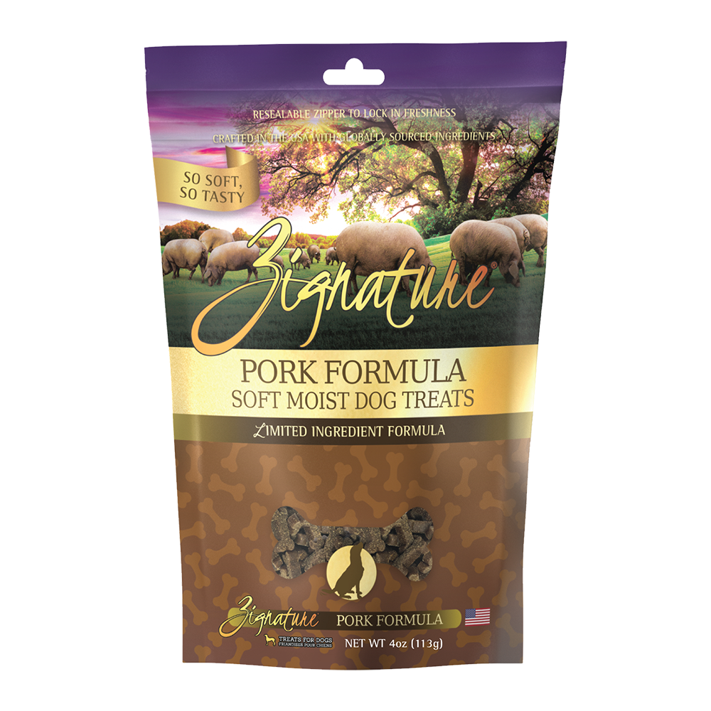 Zignature Dog Treats Soft Moist Pork Formula 113g