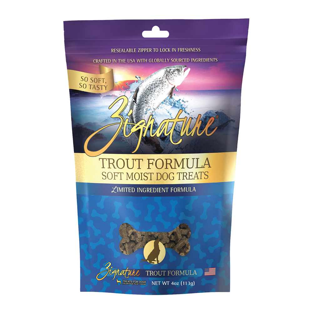 Zignature Dog Treats Soft Moist Trout Formula 113g