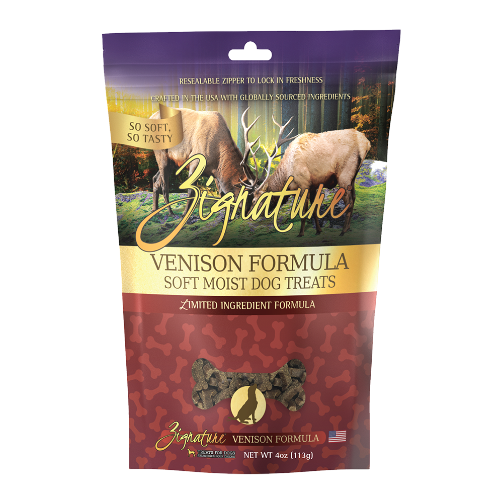Zignature Dog Treats Soft Moist Venison Formula 113g